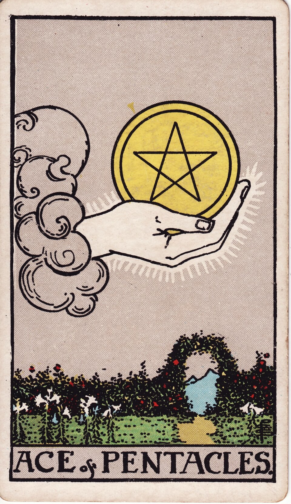 Lá bài Tarot Ace of Pentacles