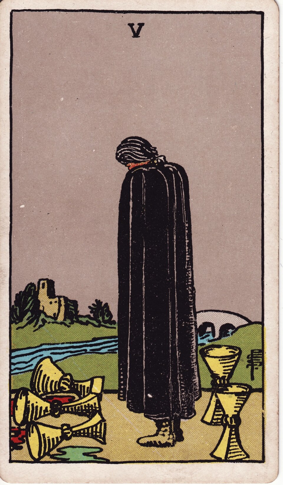 Lá bài Tarot Five of Cups