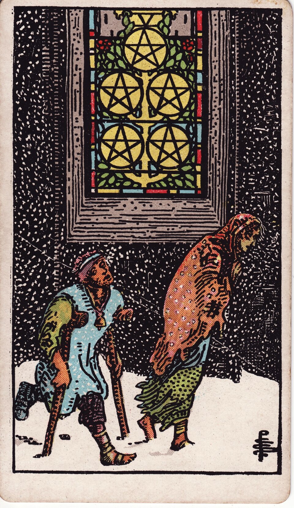 Lá bài Tarot Five of Pentacles