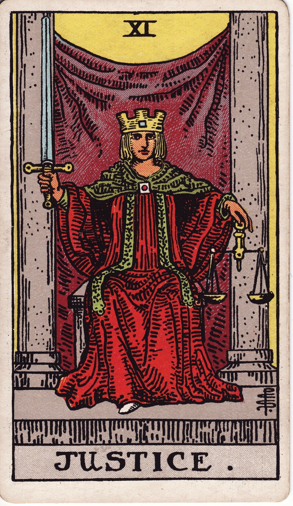 Lá bài Tarot Justice