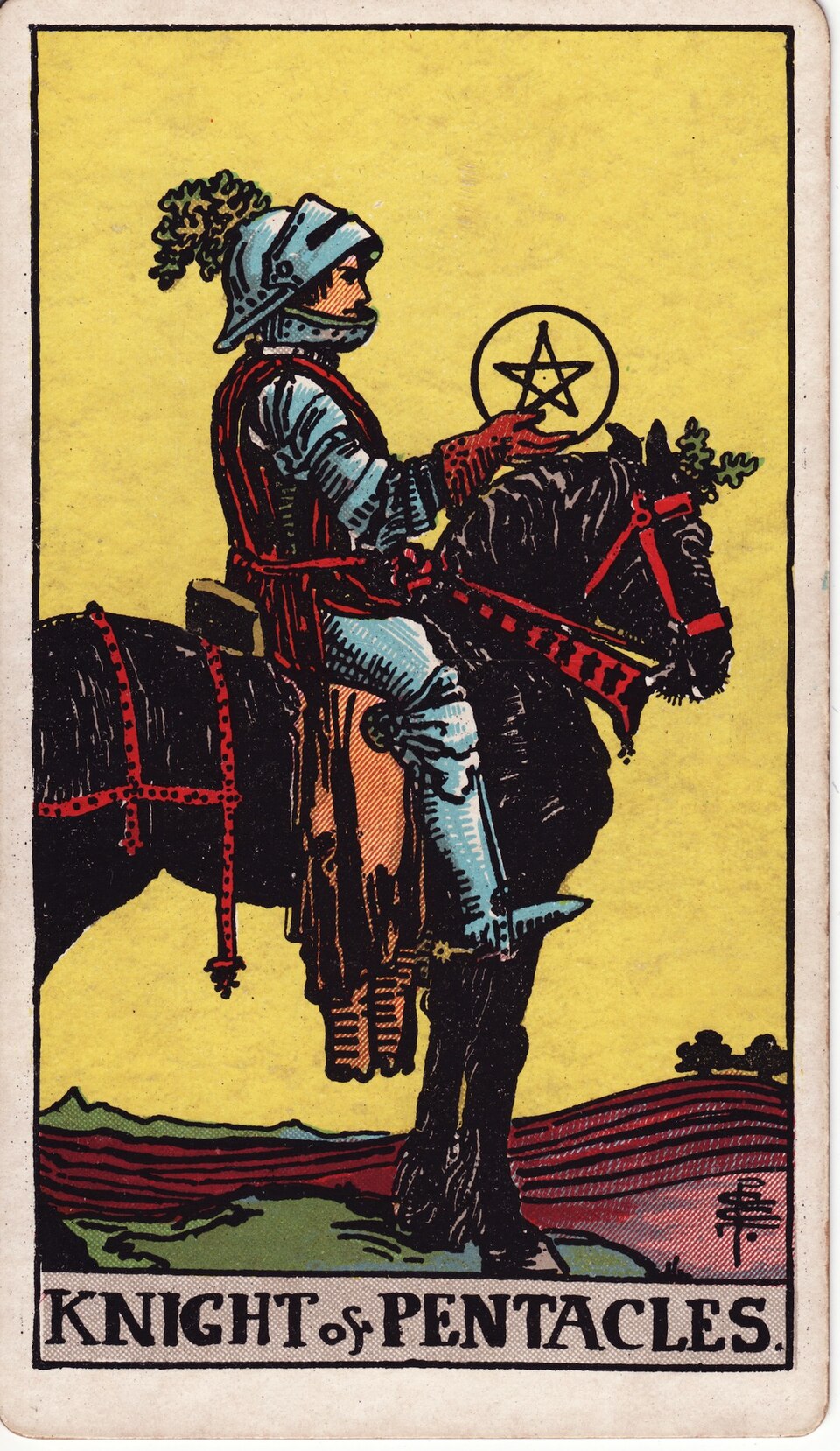 Lá bài Tarot Knight of Pentacles