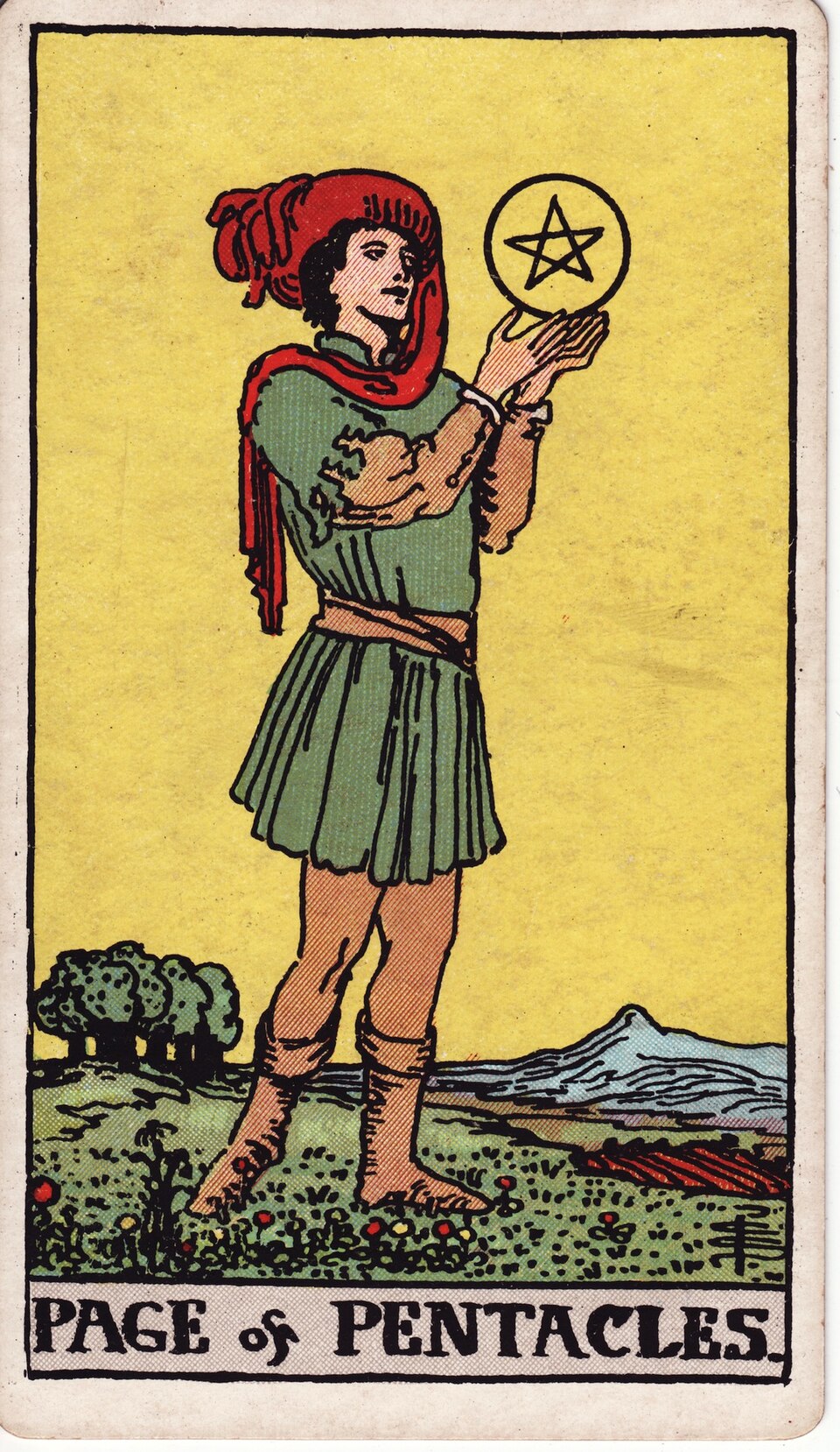 Lá bài Tarot Page of Pentacles
