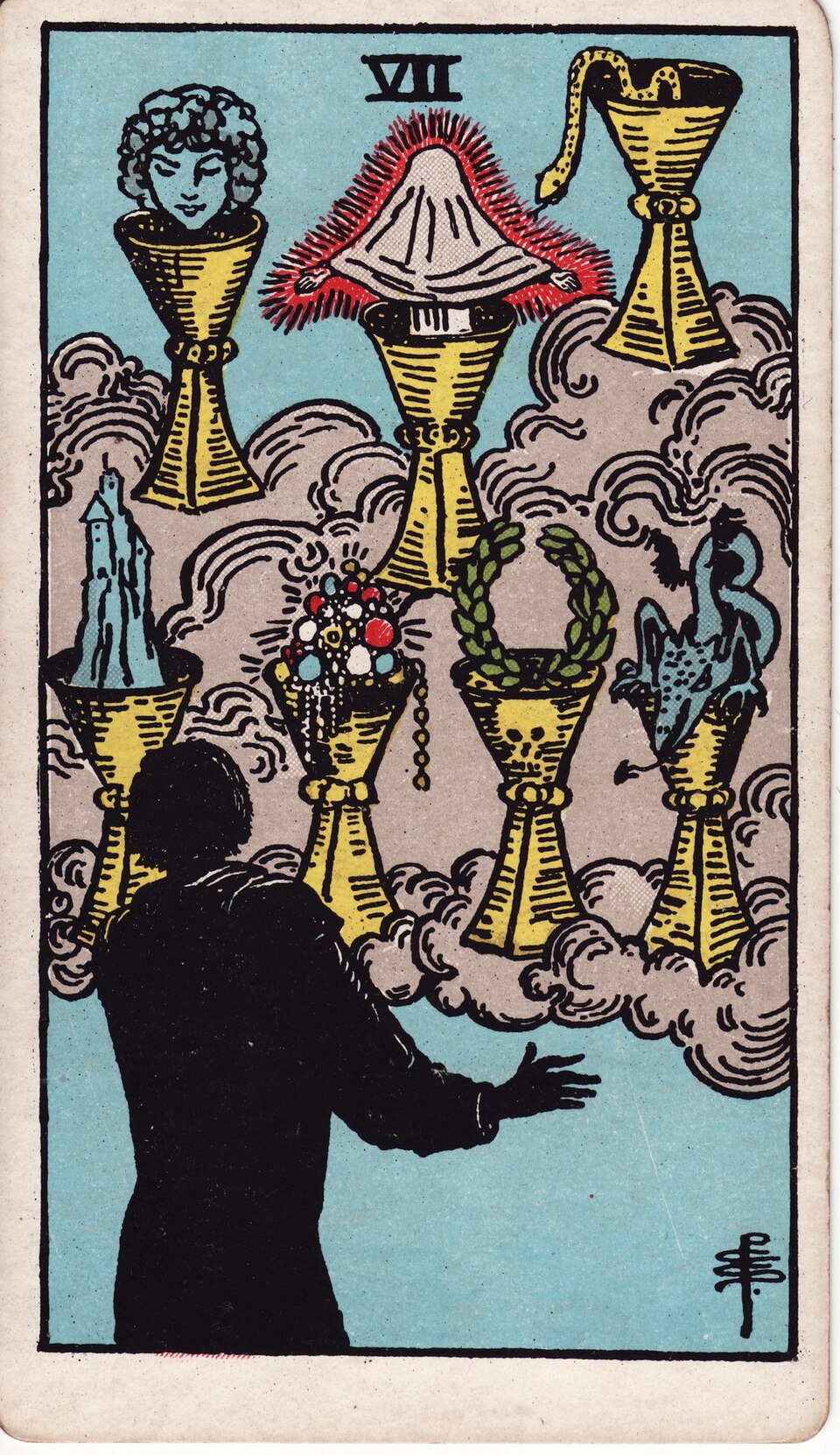 Lá bài Tarot Seven of Cups
