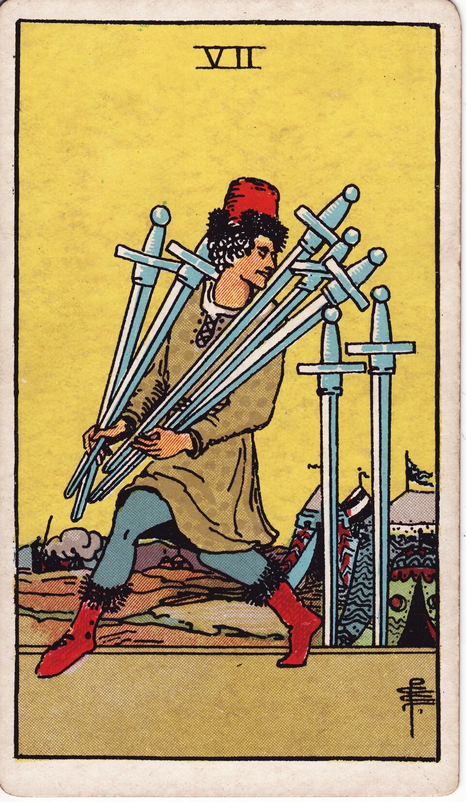 Lá bài Tarot Seven of Swords