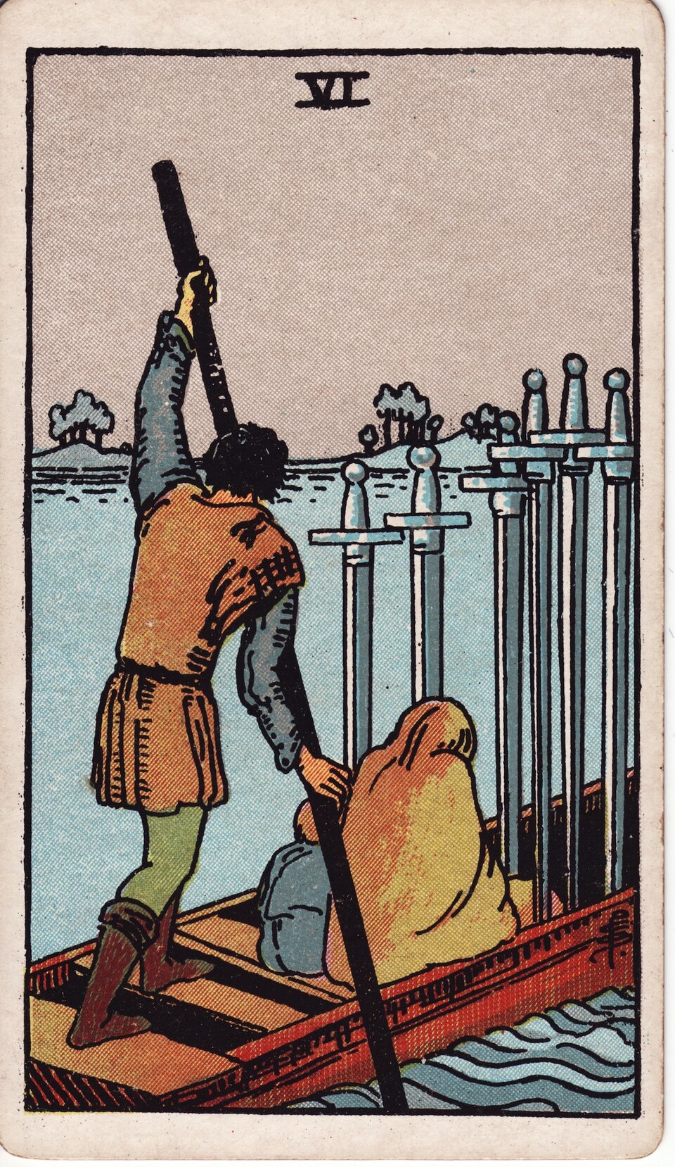 Lá bài Tarot Six of Swords