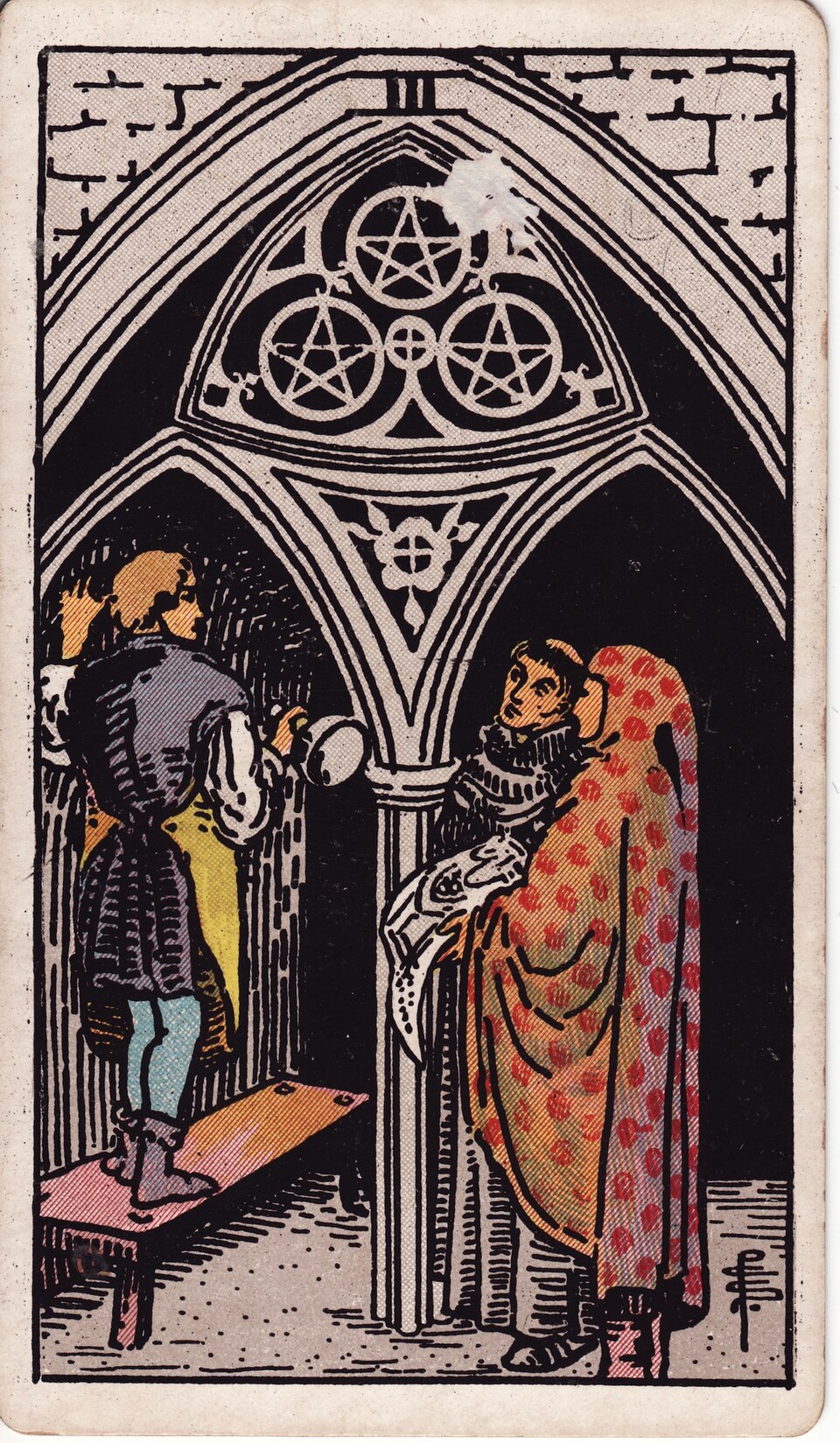 Lá bài Tarot Three of Pentacles