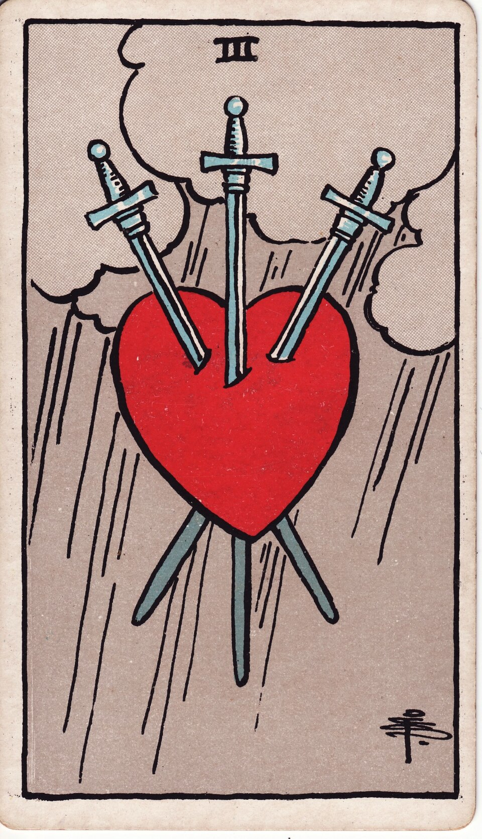 Lá bài Tarot Three of Swords