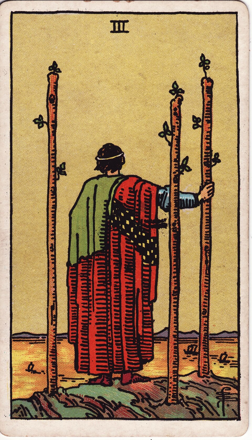 Lá bài Tarot Three of Wands