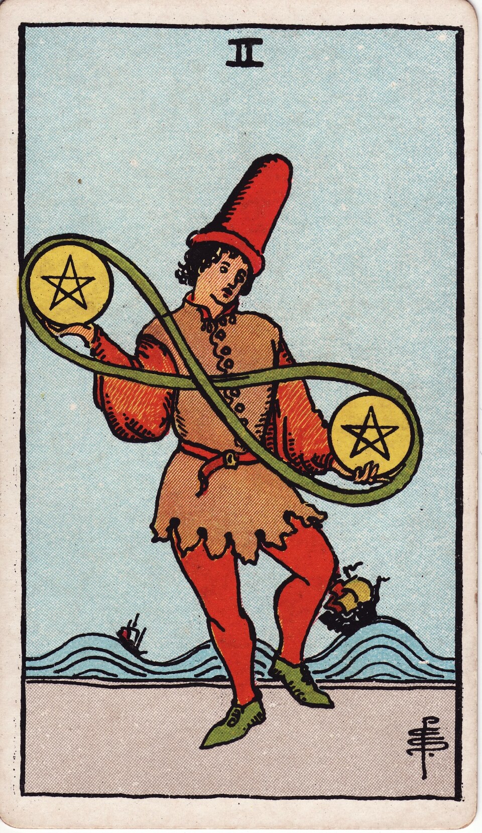 Lá bài Tarot Two of Pentacles